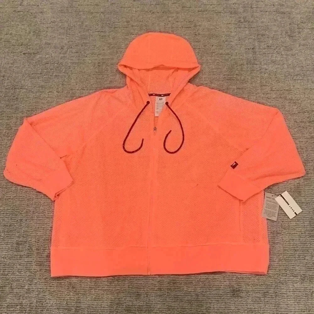 DKNY Neon Mesh Hoodie 2X